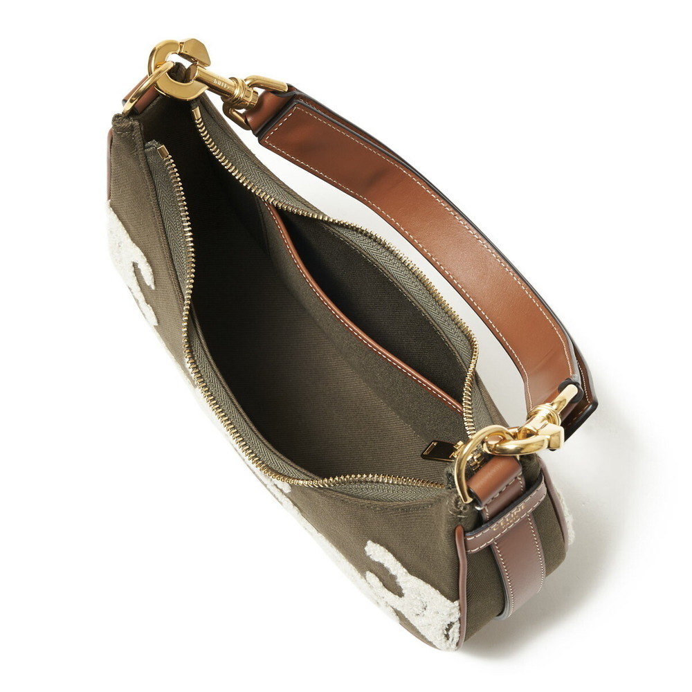 Celine Ava Shoulder Bag Green Leather - Picture 6 of 8